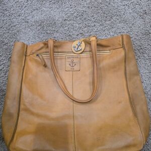Harbour Tan Leather Tote Bag